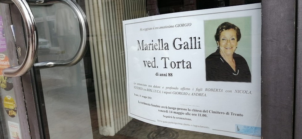 L’addio a Mariella Galli Torta, si è spenta a 88 anni la “regina” della Casa dal caffè di Trento